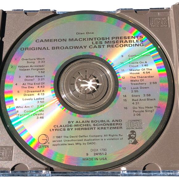 Les Miserables 2x CD 1987 CMI (Original Broadway Cast Recording) - Picture 7 of 12